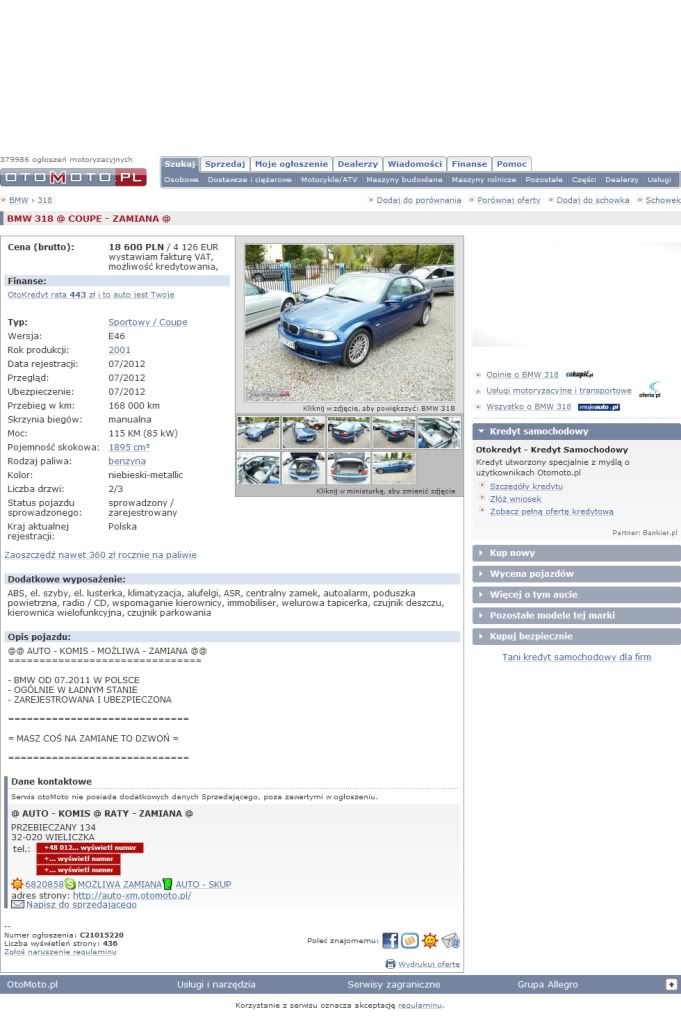 BMWklub.pl • Zobacz temat BMW 318 ci 2000r Wieliczka